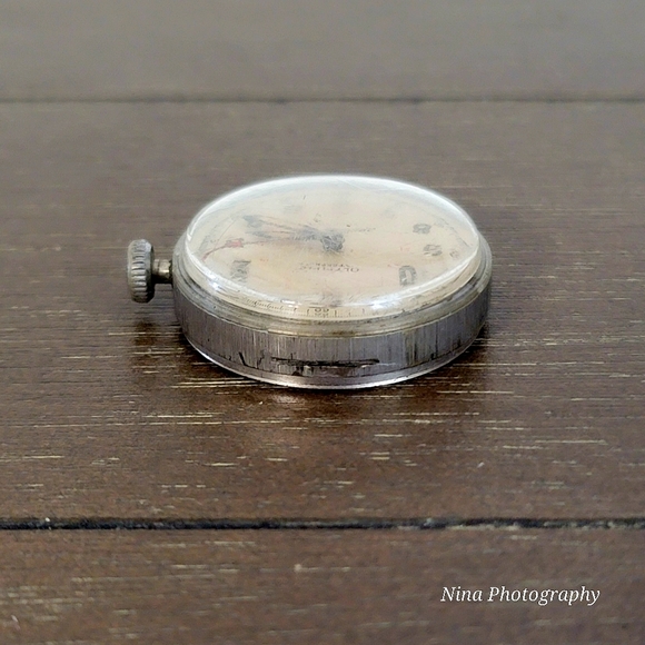 VTG Olympic Seven 7 Jewels Waterproof Trench Swiss Wristwatch Watch Parts Repair - Picture 9 of 12